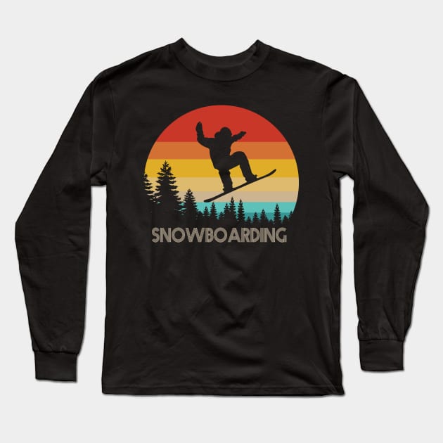 Snowboarding Long Sleeve T-Shirt by Fish Stick